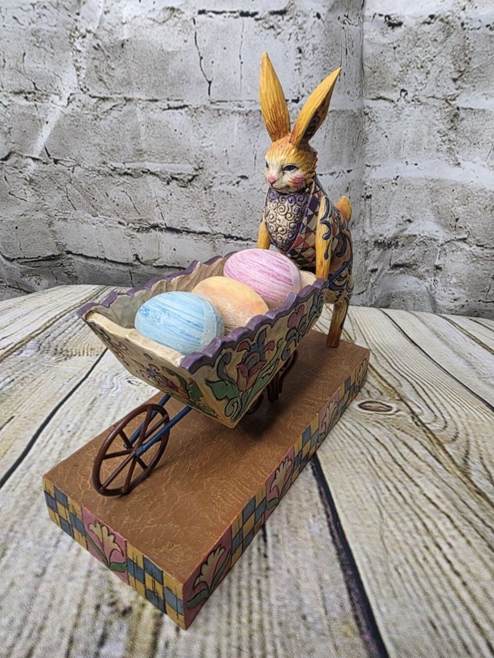 Jim Shore 2004 Easter Bunny's Work Is Never Done Easter Bunny With Eggs